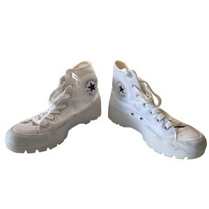 ⭐️ CONVERSE LUG SOLE HIGH TOPS | White | Size 8 ⭐️